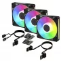 Arctic BioniX P14 A-RGB 140mm PWM Fan 3-Pack - Black - Addressable RGB, 2500 RPM, 186 m³/h