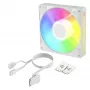 Arctic BioniX P14 A-RGB White 140mm PWM Case Fan with Daisy Chain, ARGB Lighting, 400-2500 RPM, 77.6 CFM