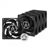 ARCTIC P8 PWM PST 80 mm Fan 5-Pack - Black/White