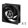 ARCTIC P8 PWM PST 80 mm Fan 5-Pack - Black/White