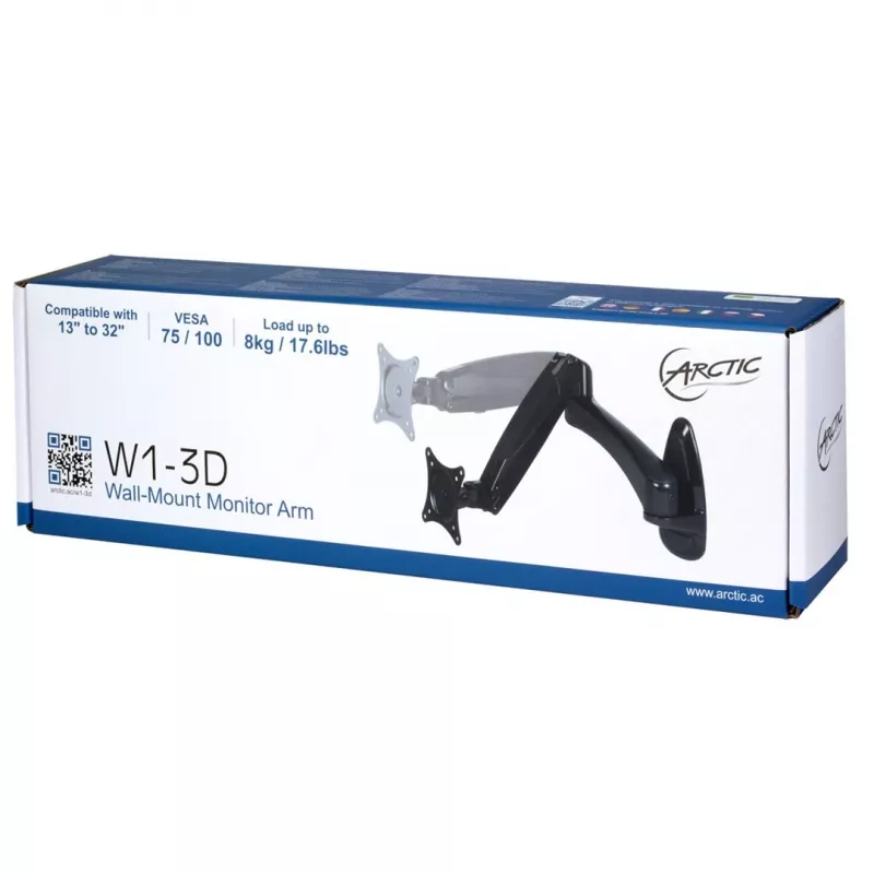 Arctic W1-3D Mount for LCD Display - Aluminium Alloy - Screen Size up to 109.2 / 124 cm