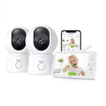 Arenti AInanny B2 Kids Set – 1080P WiFi Baby Monitor with Dual Cameras and 2.4 inch LCD Parent Unit