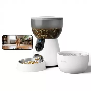 Arenti Petfeeder2 Smart Pet Feeder & Water Fountain with 1080p Camera and Two-Way Audio