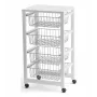 ARIT-515-WH Kitchen Cart with Stainless Steel Top, White