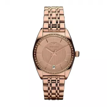 ARMANI AR0381 Women's Quartz Watch 31mm Stainless Steel Silver Dial Two-Tone Bracelet