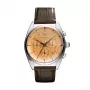 Armani AR0395 Men's Quartz Chronograph Watch 43mm Black Leather Strap