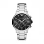 Armani AR11208 Men's Quartz Chronograph Watch 44mm Blue Dial Brown Leather