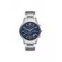 Armani AR11458 Men's Quartz Watch with Blue Dial and Stainless Steel Bracelet, 43mm