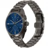 ARMANI AR11481 Men's Luigi Chronograph Quartz Watch 43mm Black Dial Black Leather Strap