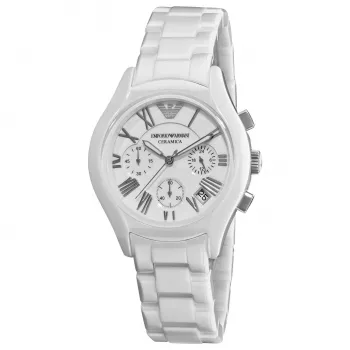 ARMANI AR1403 Men's Ceramic Chronograph Watch 42mm Black