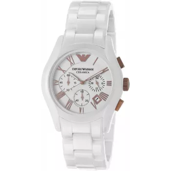 ARMANI AR1416 Men's Ceramic Chronograph Watch 42mm Black