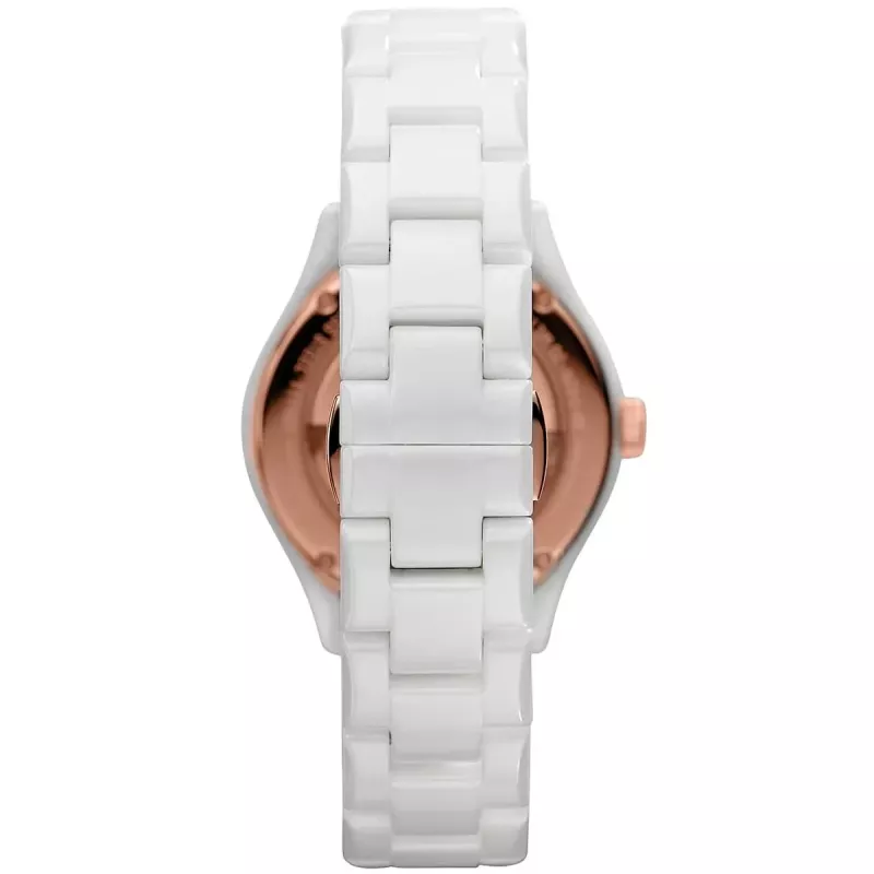 ARMANI AR1418 Women's Quartz Watch 28mm White Ceramic