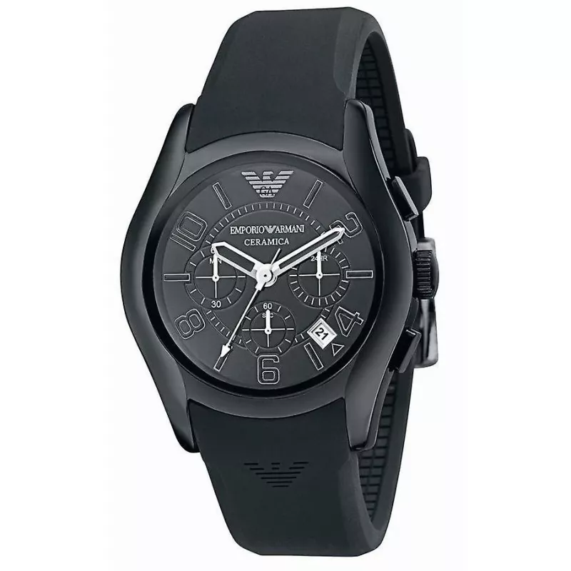 ARMANI AR1430 Men's Ceramic Chronograph Watch 42mm