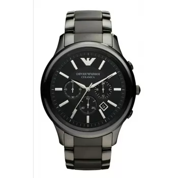 Armani AR1452 Men's Ceramic Chronograph Watch 43mm Black