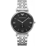 ARMANI AR1676 Men's Analog Quartz Watch 40mm Black Dial Leather Strap