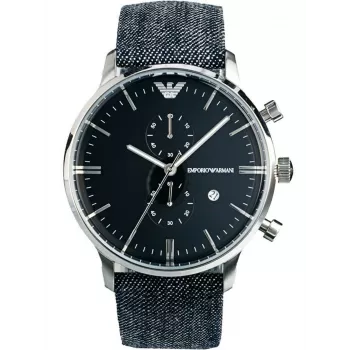ARMANI AR1690 Men's Analog Quartz Watch 43mm Stainless Steel Black Dial