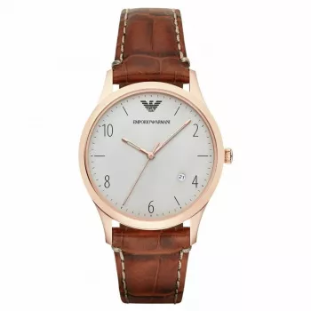 ARMANI AR1866 Men's Renato Quartz Analog Watch 40mm Stainless Steel Black Dial