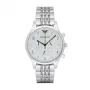 ARMANI AR1879 Men's Analog Quartz Watch 43mm Stainless Steel Case Black Leather Strap