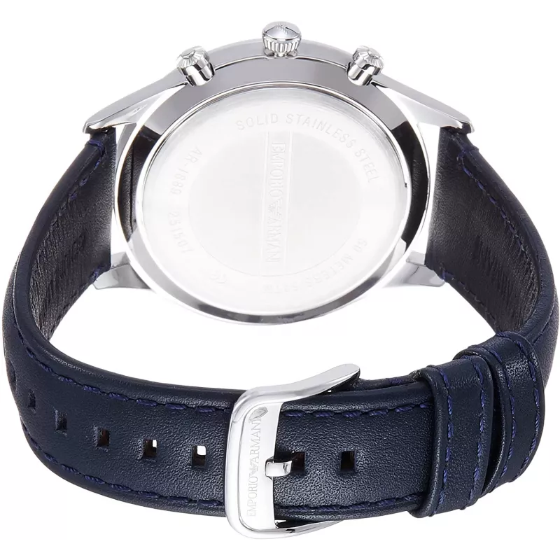 Armani AR1889 Men's Chronograph Watch 42mm Stainless Steel Black Dial