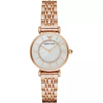 ARMANI AR1909 Women's Quartz Watch 32mm Stainless Steel Rose Gold-tone