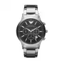 ARMANI AR2434 Men's Blue Dial Stainless Steel Chronograph Watch 43mm