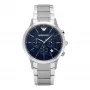 Armani AR2486 Men's Quartz Chronograph Watch 43mm Stainless Steel Blue Dial