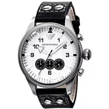ARMANI AR5836 Men's Chronograph Watch 44mm Stainless Steel Brown/Rose Gold