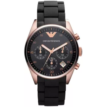 ARMANI AR5906 Women's Rose Gold-Tone Stainless Steel Quartz Chronograph Watch