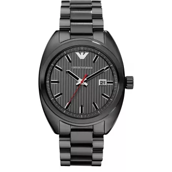 Armani AR5910 Men's Quartz Chronograph Watch 44mm Black Ion-Plated Stainless Steel