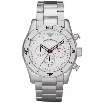 ARMANI AR5932 Men's Watch 45mm Stainless Steel Rose Gold PVD Quartz Chronograph