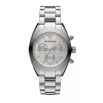 ARMANI AR5960 Women's Rose Gold-Tone Stainless Steel Quartz Chronograph Watch 38mm