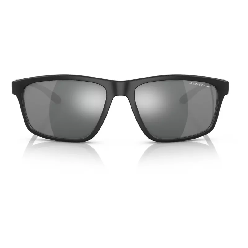 ARMANI EXCHANGE AX4122S80786G Men's Sunglasses, Black, Rectangle, 59 mm Lens, 100% UV400 Protection