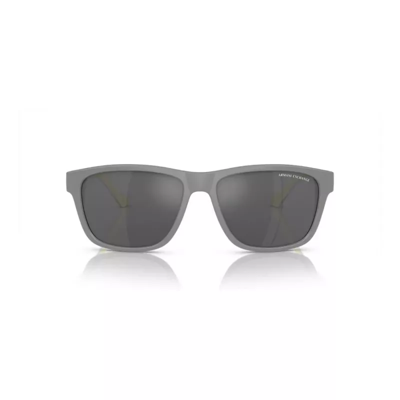 Armani Exchange AX4135S81806G Sunglasses Men's Square Matte Black Dark Grey Mirror Silver 59mm