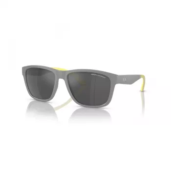 Armani Exchange AX4135S81806G Sunglasses Men's Square Matte Black Dark Grey Mirror Silver 59mm