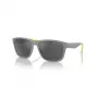 Armani Exchange AX4135S81806G Sunglasses Men's Square Matte Black Dark Grey Mirror Silver 59mm