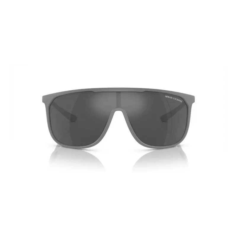 Armani Exchange AX4137SU81806 Men's Square Sunglasses - Matte Black Frame Dark Grey Lens