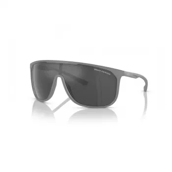 Armani Exchange AX4137SU81806 Men's Square Sunglasses - Matte Black Frame Dark Grey Lens