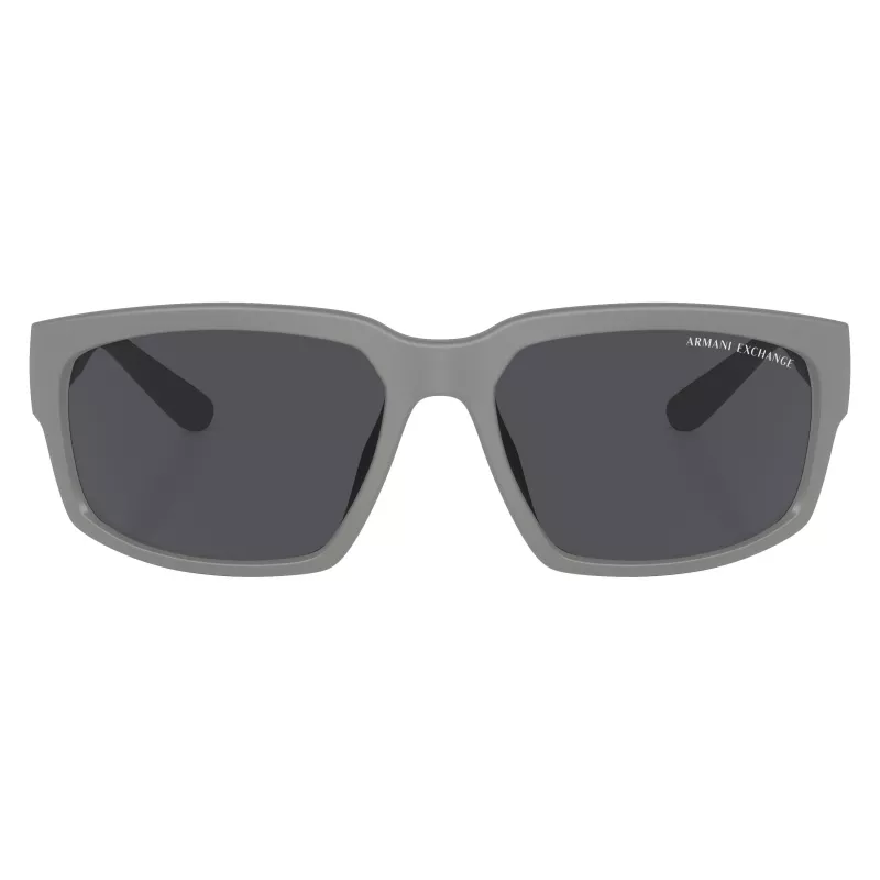 Armani Exchange AX4142SU81808 Men's Sunglasses Matte Black Dark Grey Rectangle