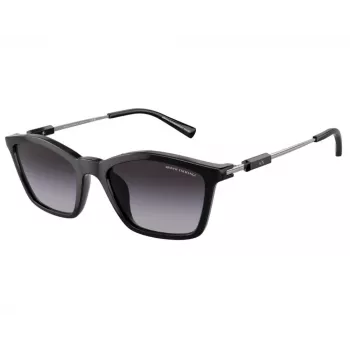 Armani Exchange AX4146SU81588 Women's Sunglasses - Transparent Grey Frame, Grey Gradient Lens, 53mm