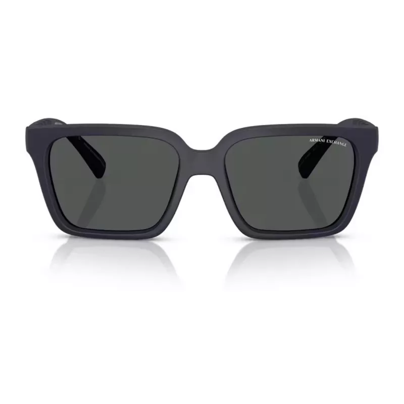 Armani Exchange AX4147S 610587 Men's Sunglasses - Matte Black Frame, Dark Grey Lens, 56mm