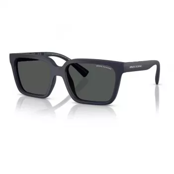 Armani Exchange AX4147S 610587 Men's Sunglasses - Matte Black Frame, Dark Grey Lens, 56mm