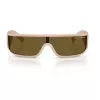 Armani Exchange AX4153SU83617 Unisex Sunglasses - Black Frame, Grey Lens, Shield/Mask, 140mm Lens Width