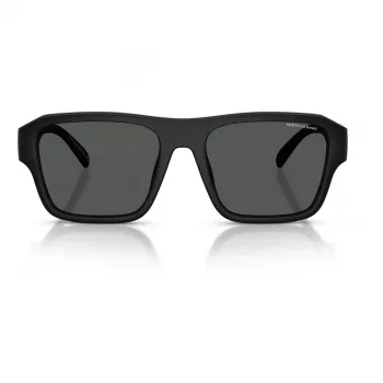 Armani Exchange AX4154SU83737 Men's Rectangular Sunglasses - Black Propionate Frame, Grey Polycarbonate Lenses, UV400 Protection