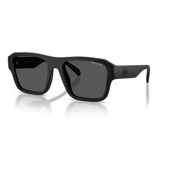 Armani Exchange AX4154SU83737 Men's Rectangular Sunglasses - Black Propionate Frame, Grey Polycarbonate Lenses, UV400 Protection