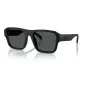 Armani Exchange AX4154SU83737 Men's Rectangular Sunglasses - Black Propionate Frame, Grey Polycarbonate Lenses, UV400 Protection