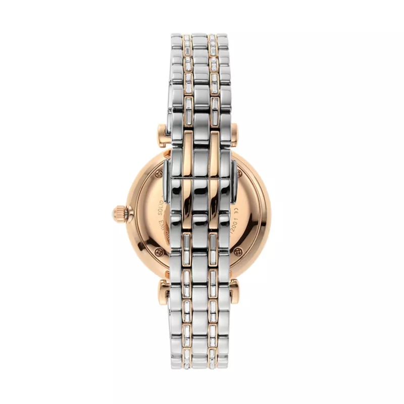 ARMANI Gianni T-Bar Women's Watch AR11293 – 32mm Stainless Steel Quartz Silver Dial