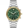 Armani Man AR11454 Men's Quartz Chronograph Watch 43mm Black Dial Leather Strap