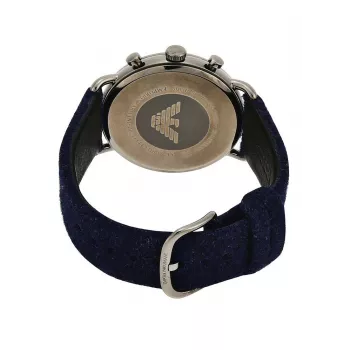 ARMANI Men's AR11144 Chronograph Stainless Steel Watch 43mm Blue Dial