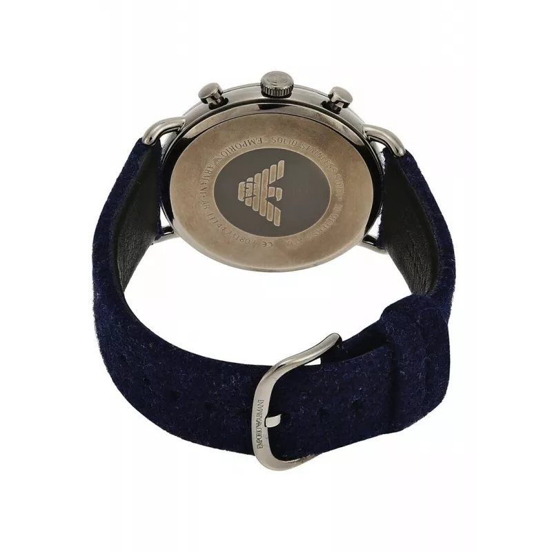 ARMANI Men's AR11144 Chronograph Stainless Steel Watch 43mm Blue Dial