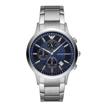 Armani Men's AR11164 Chronograph Watch 43mm Stainless Steel Black Dial